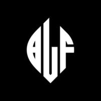 blf cirkel letter logo ontwerp met cirkel en ellipsvorm. blf ellipsletters met typografische stijl. de drie initialen vormen een cirkellogo. blf cirkel embleem abstracte monogram brief mark vector. vector