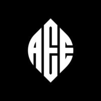 aee cirkel letter logo-ontwerp met cirkel en ellipsvorm. aee ellipsletters met typografische stijl. de drie initialen vormen een cirkellogo. aee cirkel embleem abstracte monogram brief mark vector. vector