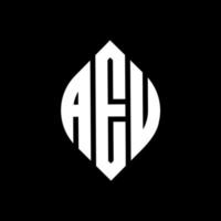 aeu cirkel letter logo ontwerp met cirkel en ellipsvorm. aeu ellipsletters met typografische stijl. de drie initialen vormen een cirkellogo. aeu cirkel embleem abstracte monogram brief mark vector. vector