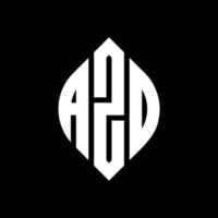 azd cirkel letter logo ontwerp met cirkel en ellipsvorm. azd ellipsletters met typografische stijl. de drie initialen vormen een cirkellogo. azd cirkel embleem abstracte monogram brief mark vector. vector