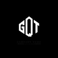 gqt letter logo-ontwerp met veelhoekvorm. gqt veelhoek en kubusvorm logo-ontwerp. gqt zeshoek vector logo sjabloon witte en zwarte kleuren. gqt-monogram, bedrijfs- en onroerendgoedlogo.