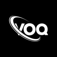 voq-logo. voq brief. voq brief logo ontwerp. initialen voq logo gekoppeld aan cirkel en hoofdletter monogram logo. voq typografie voor technologie, business en onroerend goed merk. vector