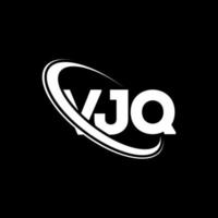 vjq-logo. vjq brief. vjq brief logo ontwerp. initialen vjq logo gekoppeld aan cirkel en hoofdletter monogram logo. vjq typografie voor technologie, zaken en onroerend goed merk. vector
