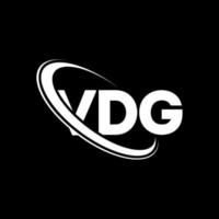 vdg-logo. vdg brief. vdg brief logo ontwerp. initialen vdg logo gekoppeld aan cirkel en monogram logo in hoofdletters. vdg typografie voor technologie, business en onroerend goed merk. vector