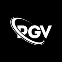 pgv-logo. pg brief. pgv brief logo ontwerp. initialen pgv-logo gekoppeld aan cirkel en monogram-logo in hoofdletters. pgv typografie voor technologie, business en onroerend goed merk. vector