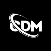 cdm-logo. cdm brief. cdm brief logo ontwerp. initialen cdm-logo gekoppeld aan cirkel en monogram-logo in hoofdletters. cdm typografie voor technologie, business en onroerend goed merk. vector