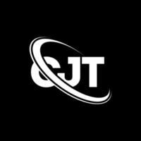 cjt-logo. cjt brief. cjt brief logo ontwerp. initialen cjt-logo gekoppeld aan cirkel en monogram-logo in hoofdletters. cjt typografie voor technologie, zaken en onroerend goed merk. vector