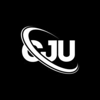 cju-logo. cju brief. cju brief logo ontwerp. initialen cju logo gekoppeld aan cirkel en hoofdletter monogram logo. cju typografie voor technologie, zaken en onroerend goed merk. vector