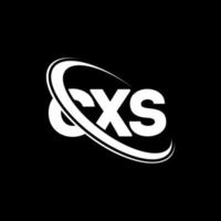 cxs-logo. cxs brief. cxs brief logo ontwerp. initialen cxs logo gekoppeld aan cirkel en hoofdletter monogram logo. cxs typografie voor technologie, zaken en onroerend goed merk. vector