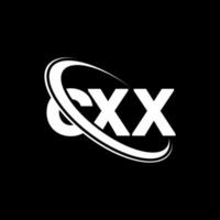 cxx-logo. cxx brief. cxx brief logo ontwerp. initialen cxx logo gekoppeld aan cirkel en hoofdletter monogram logo. cxx typografie voor technologie, zaken en onroerend goed merk. vector