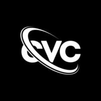 cvc-logo. cv brief. cvc brief logo ontwerp. initialen cvc-logo gekoppeld aan cirkel en monogram-logo in hoofdletters. cvc typografie voor technologie, business en onroerend goed merk. vector