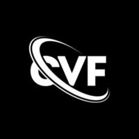 cvf-logo. cv brief. cvf brief logo ontwerp. initialen cvf-logo gekoppeld aan cirkel en monogram-logo in hoofdletters. cvf typografie voor technologie, zaken en onroerend goed merk. vector