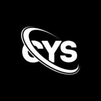 cys-logo. cys brief. cys brief logo ontwerp. initialen cys-logo gekoppeld aan cirkel en monogram-logo in hoofdletters. cys typografie voor technologie, zaken en onroerend goed merk. vector