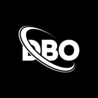 dbo-logo. dbo-brief. dbo brief logo ontwerp. initialen dbo-logo gekoppeld aan cirkel en monogram-logo in hoofdletters. dbo-typografie voor technologie, zaken en onroerend goed merk. vector