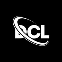 dcl-logo. dcl brief. dcl brief logo ontwerp. initialen dcl logo gekoppeld aan cirkel en hoofdletter monogram logo. dcl typografie voor technologie, zaken en onroerend goed merk. vector