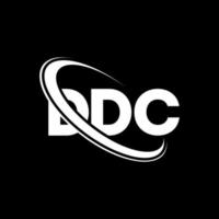 ddc-logo. ddc brief. ddc brief logo ontwerp. initialen ddc logo gekoppeld aan cirkel en hoofdletter monogram logo. ddc typografie voor technologie, zaken en onroerend goed merk. vector