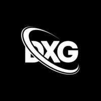 dxg-logo. dxg brief. dxg brief logo ontwerp. initialen dxg-logo gekoppeld aan cirkel en monogram-logo in hoofdletters. dxg typografie voor technologie, zaken en onroerend goed merk. vector