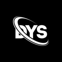 dys-logo. dys brief. dys letter logo ontwerp. initialen dys logo gekoppeld aan cirkel en hoofdletter monogram logo. dys typografie voor technologie, business en onroerend goed merk. vector