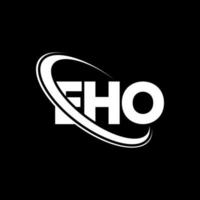 eh logo. eh brief. eho brief logo ontwerp. initialen eho-logo gekoppeld aan cirkel en monogram-logo in hoofdletters. eho typografie voor technologie, zaken en onroerend goed merk. vector