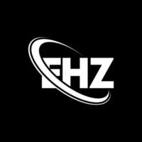 eh logo. eh brief. ehz brief logo ontwerp. initialen ehz-logo gekoppeld aan cirkel en monogram-logo in hoofdletters. ehz typografie voor technologie, zaken en onroerend goed merk. vector