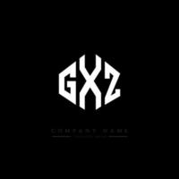 gxz letter logo-ontwerp met veelhoekvorm. gxz veelhoek en kubusvorm logo-ontwerp. gxz zeshoek vector logo sjabloon witte en zwarte kleuren. gxz-monogram, bedrijfs- en onroerendgoedlogo.