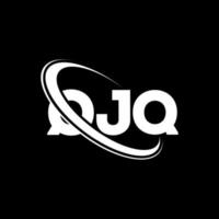 qjq-logo. qjq brief. qjq brief logo ontwerp. initialen qjq-logo gekoppeld aan cirkel en monogram-logo in hoofdletters. qjq typografie voor technologie, zaken en onroerend goed merk. vector