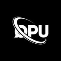 qpu-logo. qpu brief. qpu brief logo ontwerp. initialen qpu-logo gekoppeld aan cirkel en monogram-logo in hoofdletters. qpu-typografie voor technologie, zaken en onroerend goed merk. vector
