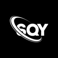 sqy-logo. vierkante brief. sqy letter logo ontwerp. initialen sqy logo gekoppeld aan cirkel en hoofdletter monogram logo. sqy typografie voor technologie, business en onroerend goed merk. vector
