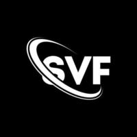 svf-logo. svf brief. svf brief logo ontwerp. initialen svf-logo gekoppeld aan cirkel en monogram-logo in hoofdletters. svf-typografie voor technologie, zaken en onroerend goed merk. vector