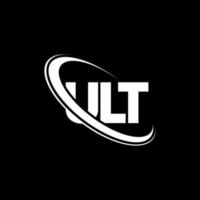 ult-logo. ul brief. ult brief logo ontwerp. initialen ult logo gekoppeld aan cirkel en hoofdletter monogram logo. ult typografie voor technologie, zaken en onroerend goed merk. vector