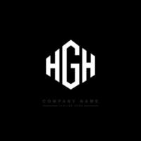 hgh letter logo-ontwerp met veelhoekvorm. hgh veelhoek en kubusvorm logo-ontwerp. hgh zeshoek vector logo sjabloon witte en zwarte kleuren. hgh monogram, bedrijfs- en onroerend goed logo.