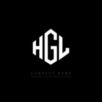 hgl letter logo-ontwerp met veelhoekvorm. hgl veelhoek en kubusvorm logo-ontwerp. hgl zeshoek vector logo sjabloon witte en zwarte kleuren. hgl-monogram, bedrijfs- en onroerendgoedlogo.