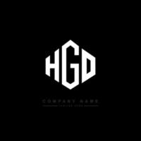 hgo letter logo-ontwerp met veelhoekvorm. hgo veelhoek en kubusvorm logo-ontwerp. hgo zeshoek vector logo sjabloon witte en zwarte kleuren. hgo-monogram, bedrijfs- en onroerendgoedlogo.