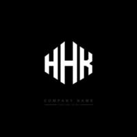 hhk letter logo-ontwerp met veelhoekvorm. hhk veelhoek en kubusvorm logo-ontwerp. hhk zeshoek vector logo sjabloon witte en zwarte kleuren. hhk monogram, business en onroerend goed logo.