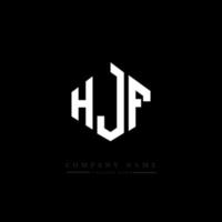 hjf letter logo-ontwerp met veelhoekvorm. hjf veelhoek en kubusvorm logo-ontwerp. hjf zeshoek vector logo sjabloon witte en zwarte kleuren. hjf-monogram, bedrijfs- en onroerendgoedlogo.