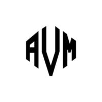 avm letter logo-ontwerp met veelhoekvorm. avm veelhoek en kubusvorm logo-ontwerp. avm zeshoek vector logo sjabloon witte en zwarte kleuren. avm-monogram, bedrijfs- en onroerendgoedlogo.