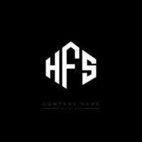 hfs letter logo-ontwerp met veelhoekvorm. hfs veelhoek en kubusvorm logo-ontwerp. hfs zeshoek vector logo sjabloon witte en zwarte kleuren. hfs-monogram, bedrijfs- en onroerendgoedlogo.