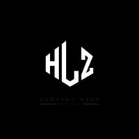 hlz letter logo-ontwerp met veelhoekvorm. hlz veelhoek en kubusvorm logo-ontwerp. hlz zeshoek vector logo sjabloon witte en zwarte kleuren. hlz-monogram, bedrijfs- en onroerendgoedlogo.