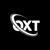 oxt-logo. os brief. oxt brief logo ontwerp. initialen oxt-logo gekoppeld aan cirkel en monogram-logo in hoofdletters. oxt typografie voor technologie, zaken en onroerend goed merk. vector