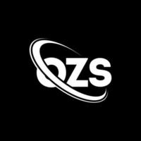 ozs-logo. oz brief. ozs brief logo ontwerp. initialen ozs-logo gekoppeld aan cirkel en monogram-logo in hoofdletters. ozs typografie voor technologie, zaken en onroerend goed merk. vector