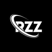 rzz-logo. rzz brief. rzz brief logo ontwerp. initialen rzz logo gekoppeld aan cirkel en hoofdletter monogram logo. rzz typografie voor technologie, zaken en onroerend goed merk. vector