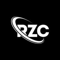 rzc-logo. rzc brief. rzc brief logo ontwerp. initialen rzc-logo gekoppeld aan cirkel en monogram-logo in hoofdletters. rzc typografie voor technologie, zaken en onroerend goed merk. vector