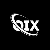 oix-logo. oik brief. oix letter logo-ontwerp. initialen oix logo gekoppeld aan cirkel en hoofdletter monogram logo. oix typografie voor technologie, zaken en onroerend goed merk. vector