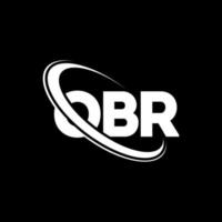 obr-logo. ov brief. obr brief logo ontwerp. initialen obr logo gekoppeld aan cirkel en hoofdletter monogram logo. obr typografie voor technologie, business en onroerend goed merk. vector