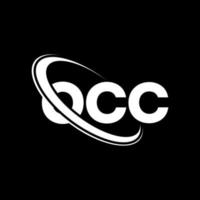 Occ-logo. oc brief. occ brief logo ontwerp. initialen occ-logo gekoppeld aan cirkel en monogram-logo in hoofdletters. occ typografie voor technologie, zaken en onroerend goed merk. vector