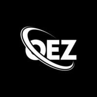 oez-logo. oei brief. oez brief logo ontwerp. initialen oez logo gekoppeld aan cirkel en hoofdletter monogram logo. oez typografie voor technologie, zaken en onroerend goed merk. vector