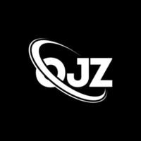 ojz-logo. ojz brief. ojz brief logo ontwerp. initialen ojz-logo gekoppeld aan cirkel en monogram-logo in hoofdletters. ojz typografie voor technologie, zaken en onroerend goed merk. vector