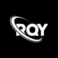 rqy-logo. rqy brief. rqy brief logo ontwerp. initialen rqy-logo gekoppeld aan cirkel en monogram-logo in hoofdletters. rqy typografie voor technologie, zaken en onroerend goed merk. vector