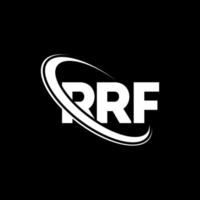 rf-logo. rf brief. rrf brief logo ontwerp. initialen rrf-logo gekoppeld aan cirkel en monogram-logo in hoofdletters. rrf typografie voor technologie, zaken en onroerend goed merk. vector