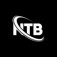 ntb-logo. ntb brief. ntb brief logo ontwerp. initialen ntb-logo gekoppeld aan cirkel en monogram-logo in hoofdletters. ntb-typografie voor technologie, zaken en onroerend goed merk. vector